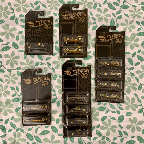 Hot Wheels 50th Anniversary Black Gold Collection Lot of 13